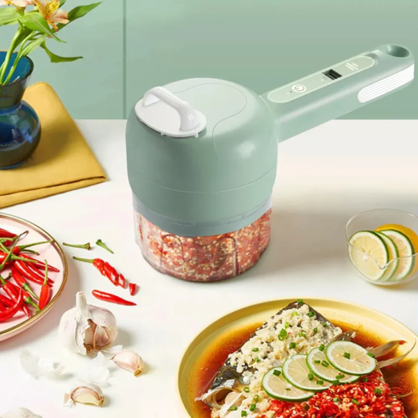 Electric Vegetable Cutter and Slicer with Blender Masher and Grinder