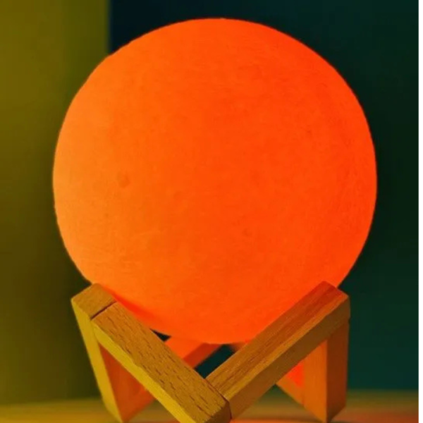 Rechargeable 3D Moon Lamp With Remote