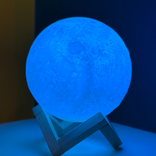 Rechargeable 3D Moon Lamp With Remote - Image 3