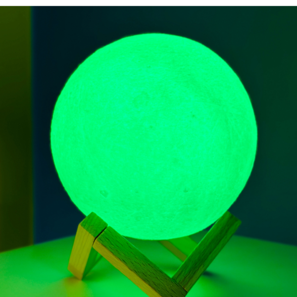 Rechargeable 3D Moon Lamp With Remote - Image 2