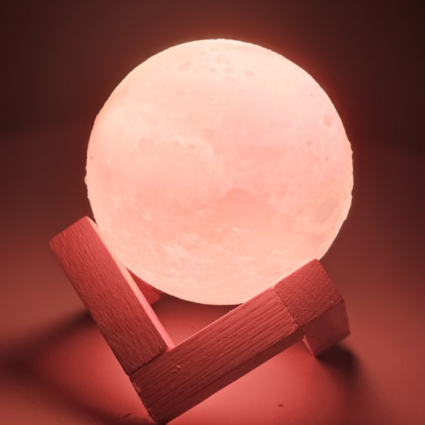 Rechargeable 3D Moon Lamp With Remote - Image 4