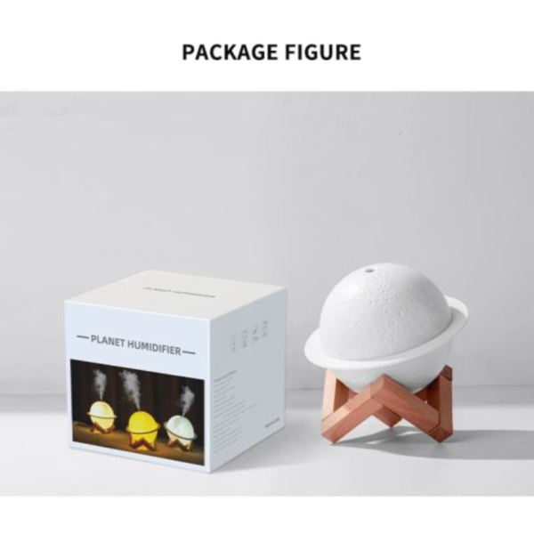 Portable Colorful Ambient Light Planet Humidifier 200ml - Image 4